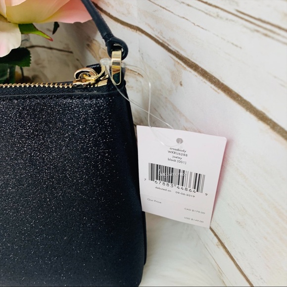 Kate spade joeley glitter black crossbody small - Picture 4 of 6
